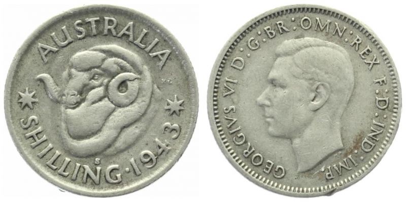 Australien Shilling 1943 George VI.